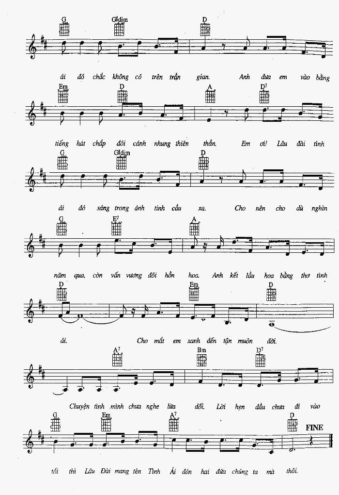 Lâu Đài Tình Ái sheet có lời 