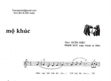 Mộ Khúc sheet có lời 
