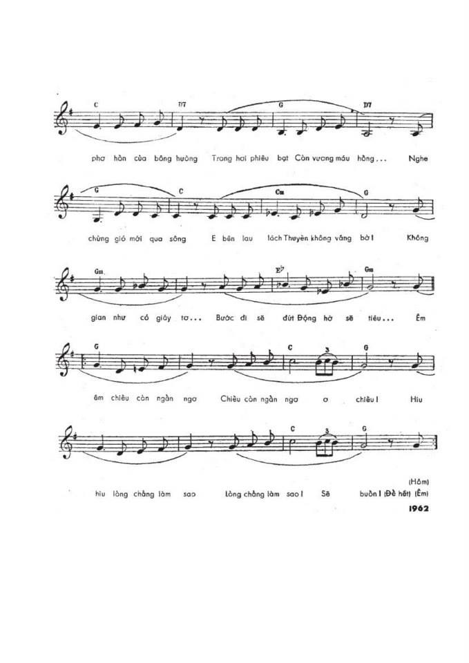 Mộ Khúc sheet có lời 