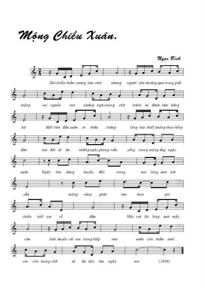 Mộng Chiều Xuân sheet
