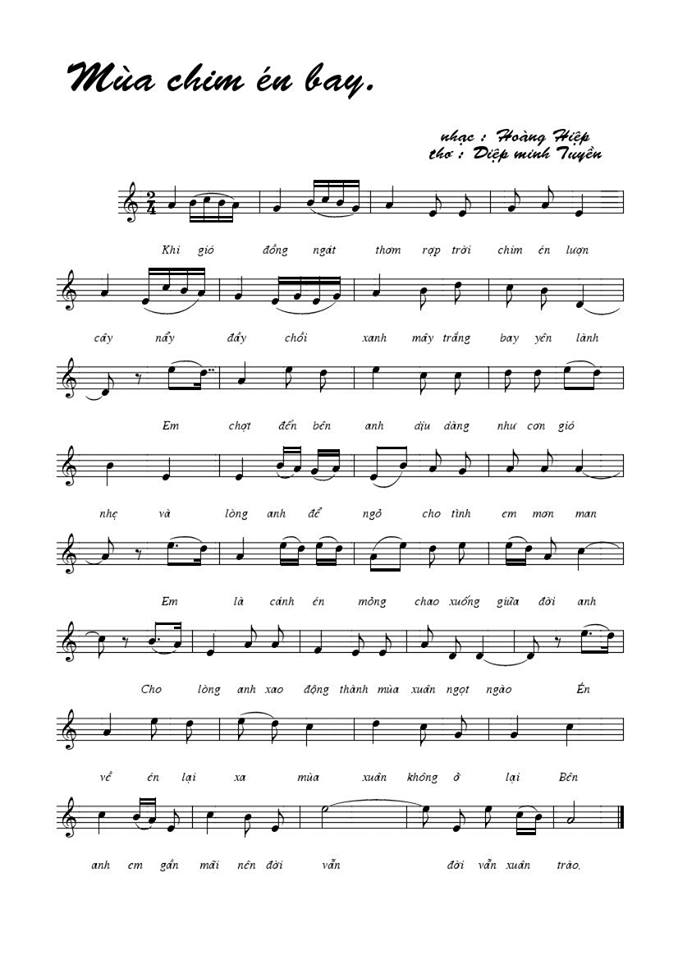 Mùa Chim Én Bay sheet