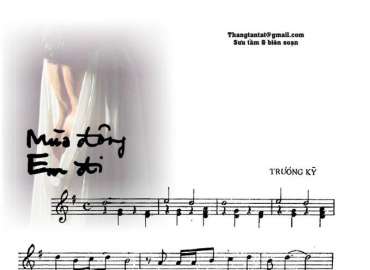 Mùa Đông Em Đi sheet có lời 