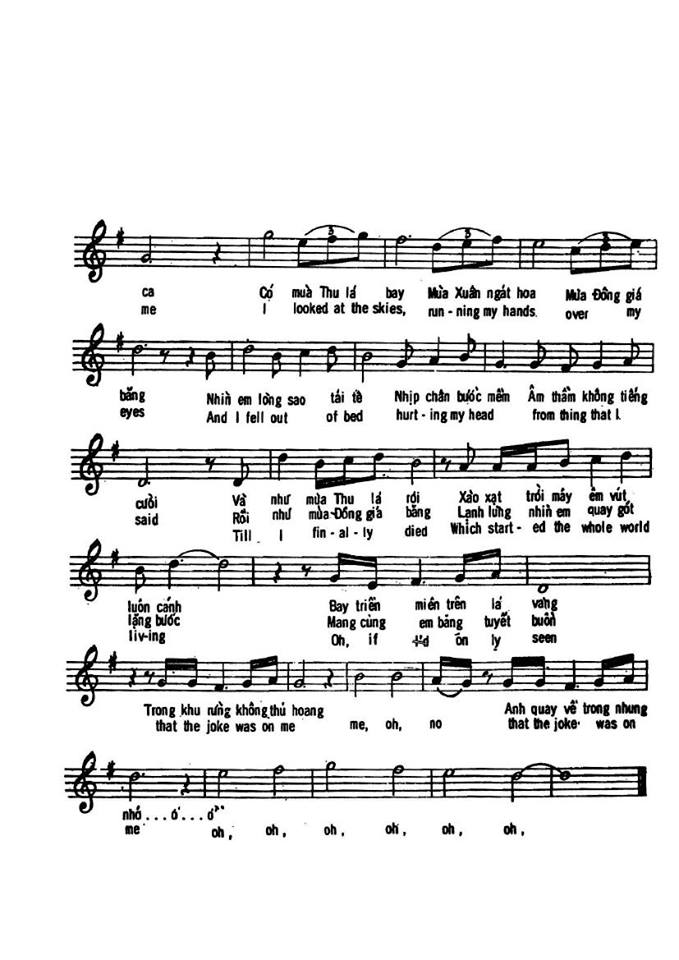 Mùa Đông Em Đi sheet có lời 