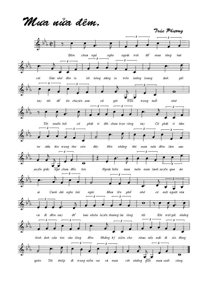 Mưa Nửa Đêm sheet