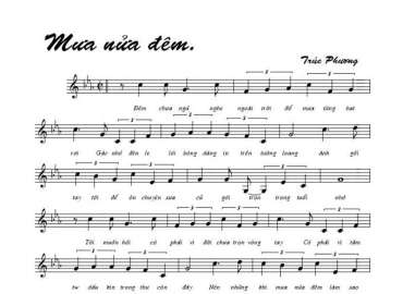 Mưa Nửa Đêm sheet có lời 