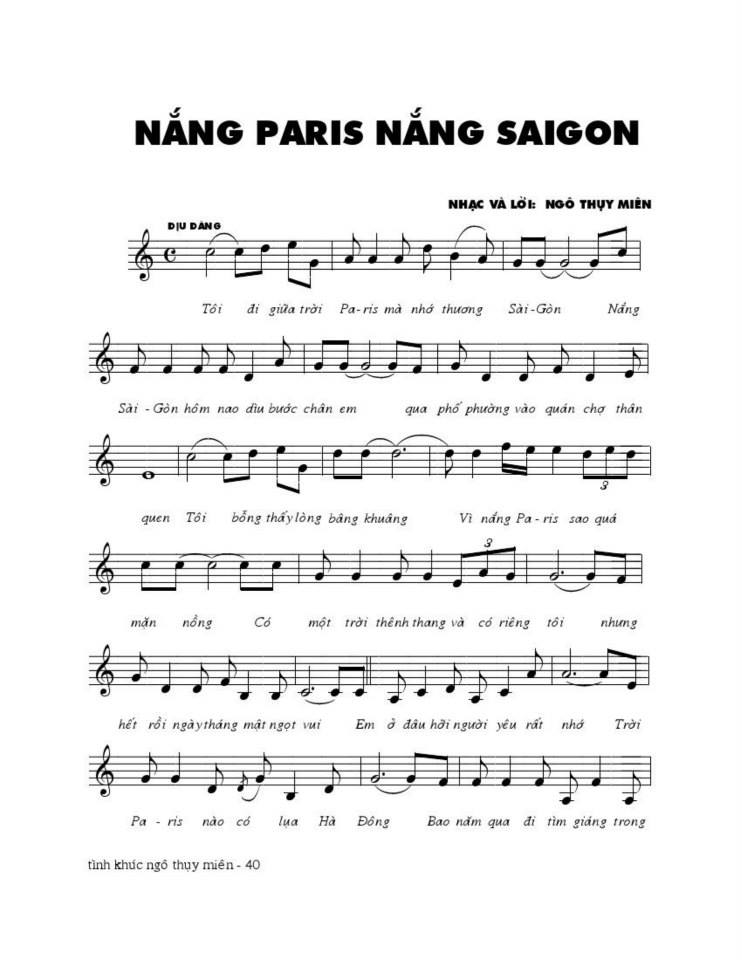 Nắng Pái Nắng Sài Gòn sheet