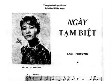 Ngày Tạm Biệt sheet có lời 