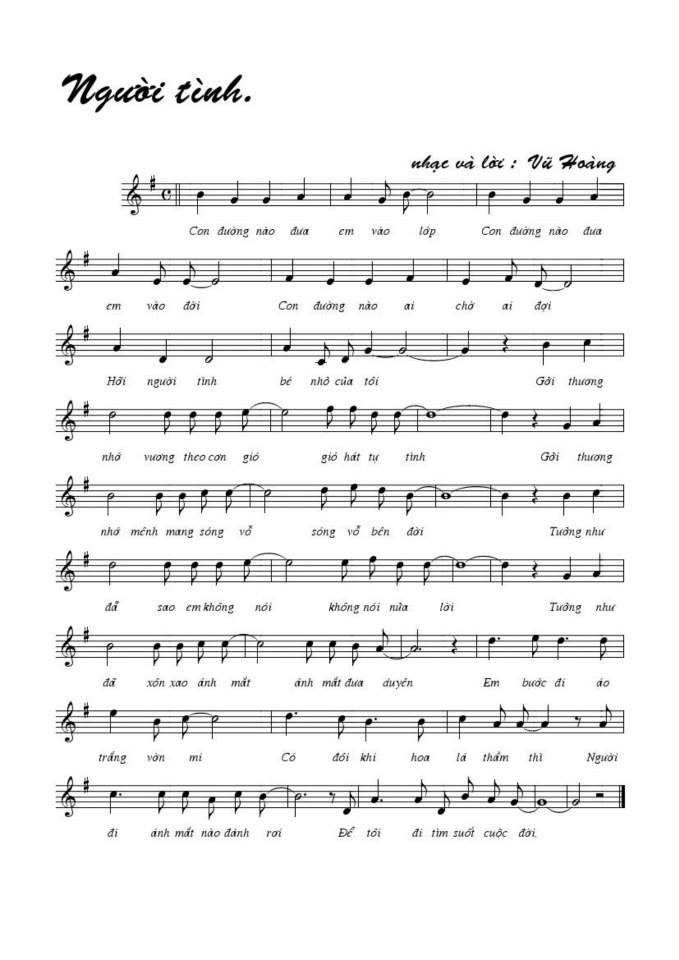 Người Tình sheet