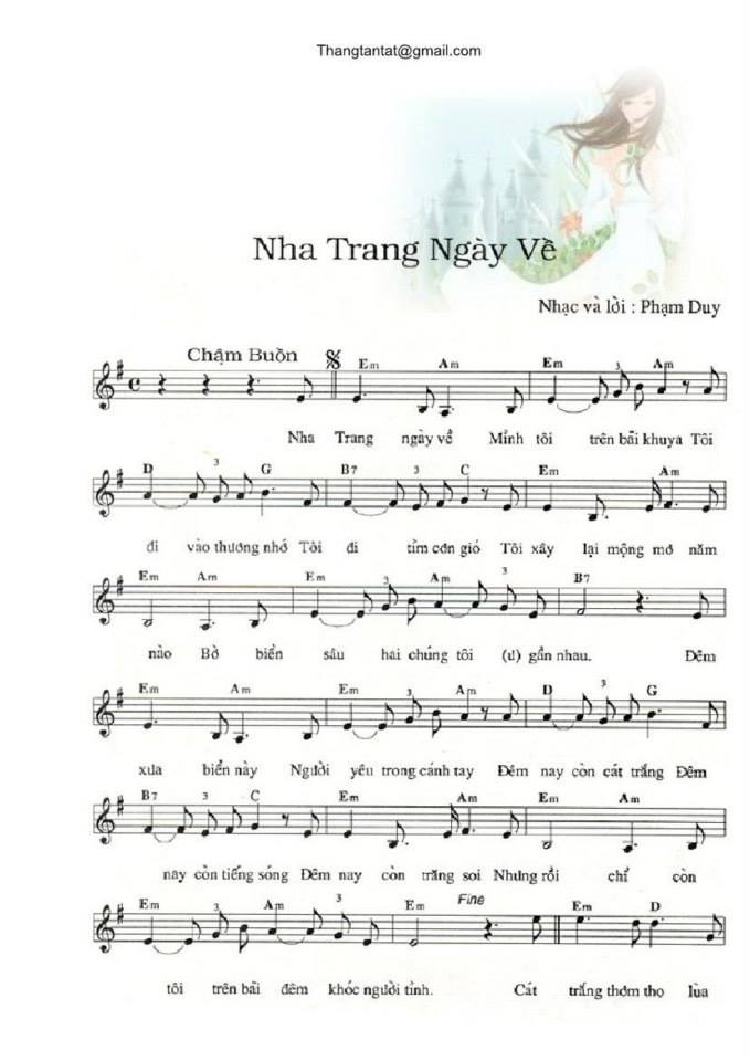 Nha Trang Ngày Về sheet