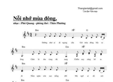 Nỗi Nhớ Mùa Đông sheet có lời 