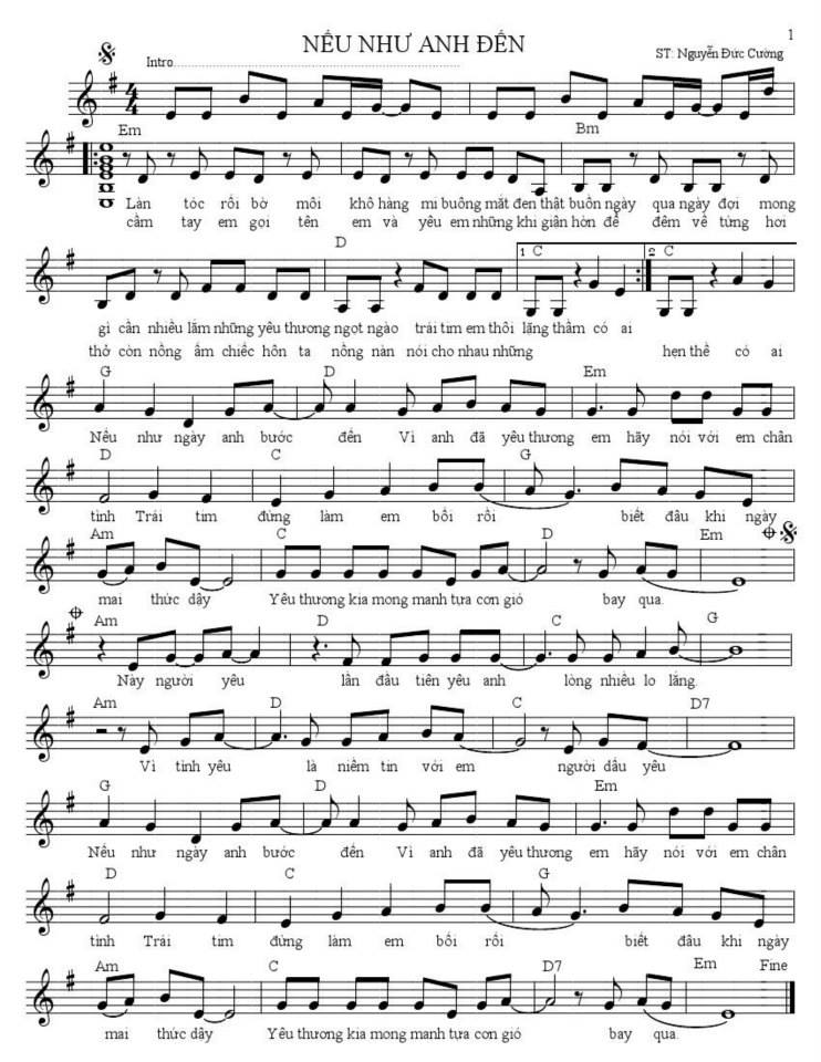 Nếu Như Anh Điên sheet