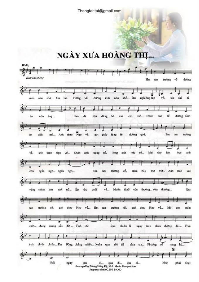 Ngày Xưa Hoàng Thị sheet