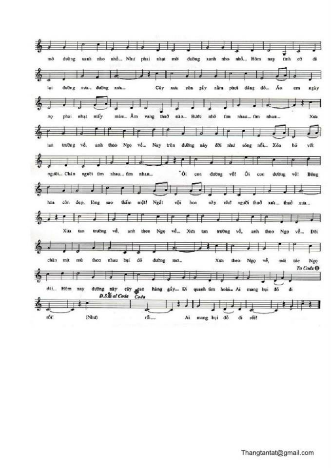 Ngày Xưa Hoàng Thị sheet có lời 