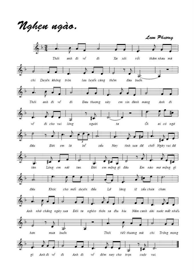 Nghẹn Ngào sheet Nghẹn Ngào sheet