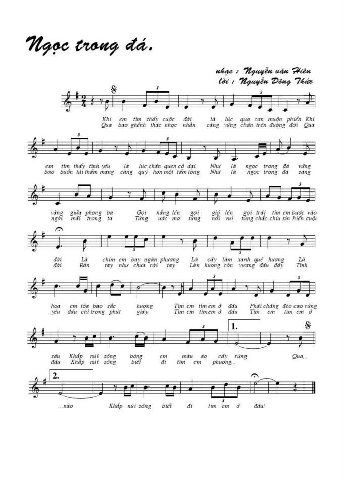 Ngọc Trong Đá sheet