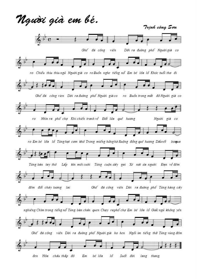 Người Già Em Bé sheet