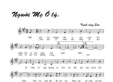 Người Mẹ Ô Lý sheet có lời 