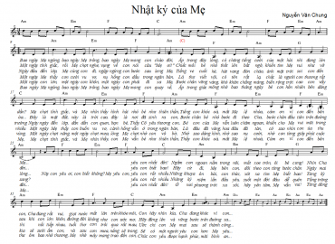 Nhật Ký Của Mẹ sheet có lời 