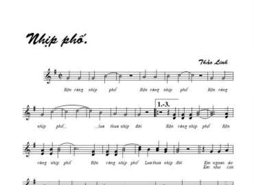 Nhịp Phố sheet có lời 