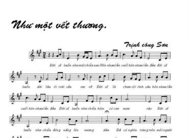 Như Một Vết Thương sheet có lời 