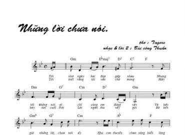 Những Lời Chưa Nói sheet có lời 