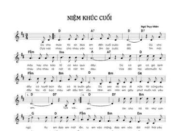 Niệm Khúc Cuối sheet có lời 