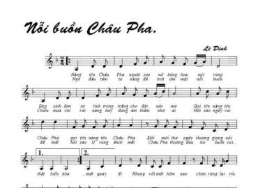 Nỗi Buồn Châu Pha sheet có lời 