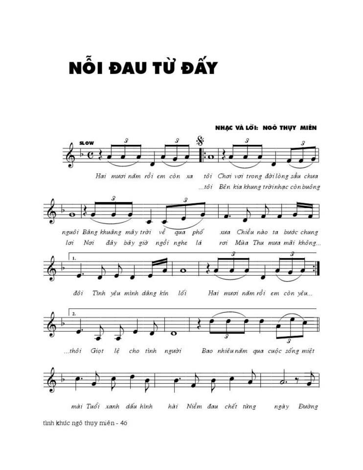 Nỗi Đau Từ Đấy sheet
