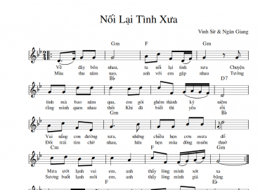Nối Lại Tình Xưa sheet có lời 
