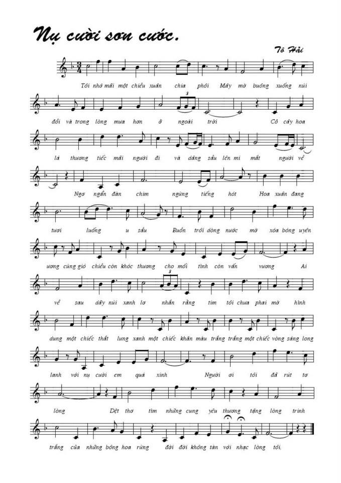 Nụ Cười Sơn Cước sheet