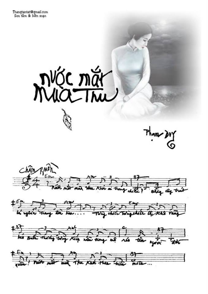 Nước Mắt Mùa Thu sheet Nước Mắt Mùa Thu sheet