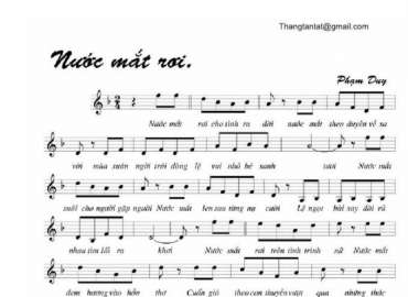 Nước Mắt Rơi sheet có lời 