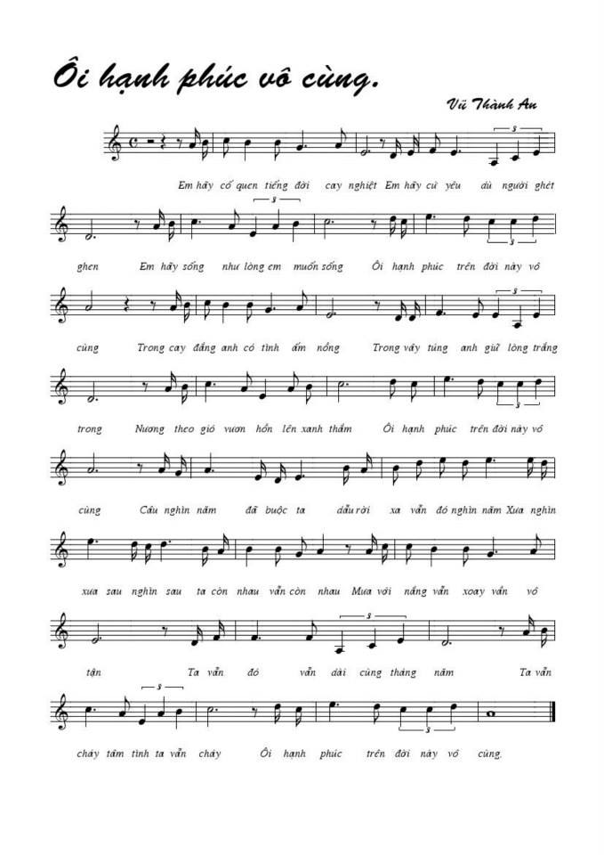 Ôi Hạnh Phúc Vô Cùng sheet