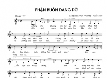 Phận Buồn Dang Dở sheet có lời 