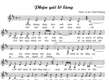 Phận Gái Lỡ Làng sheet có lời 