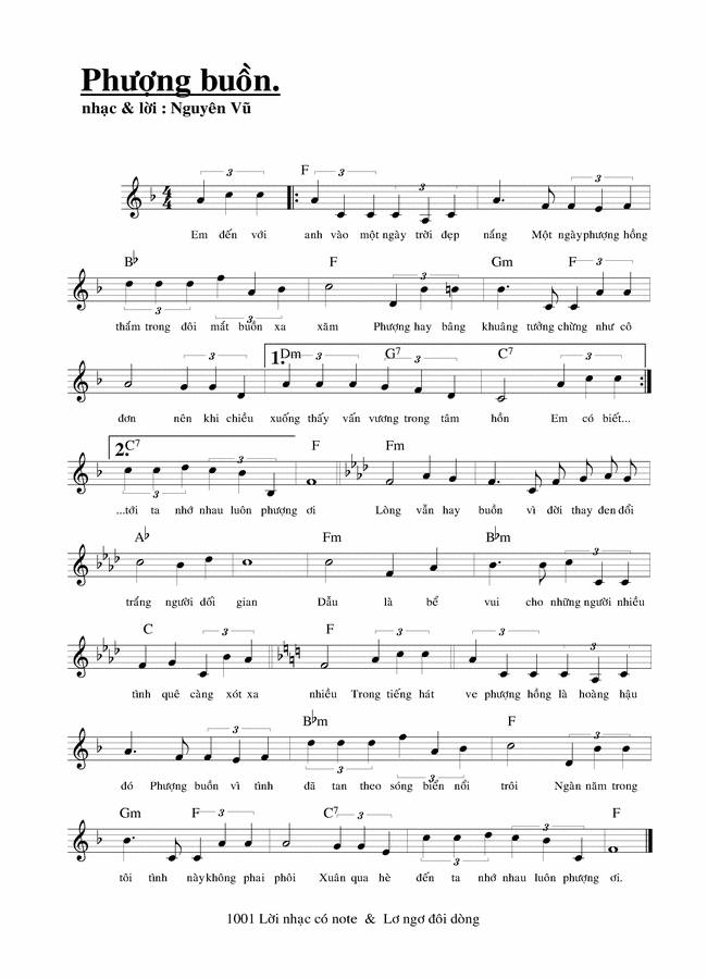 Phượng Buồn sheet