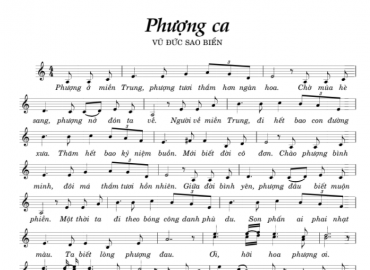 Phượng Ca sheet có lời 