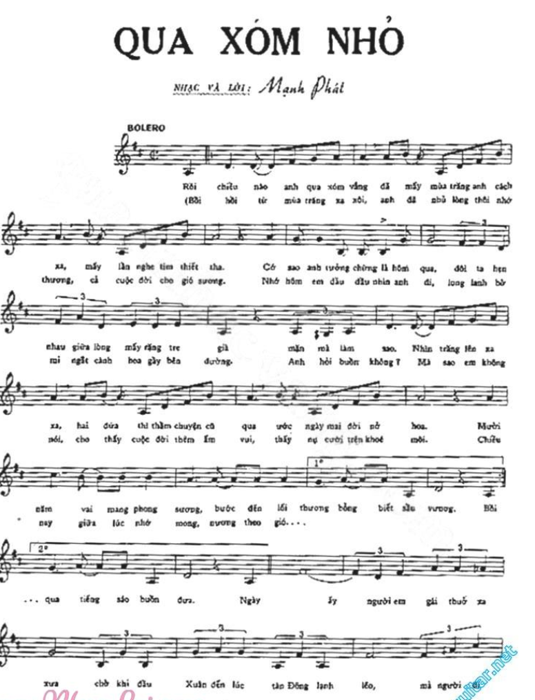 Qua Xóm Nhỏ sheet