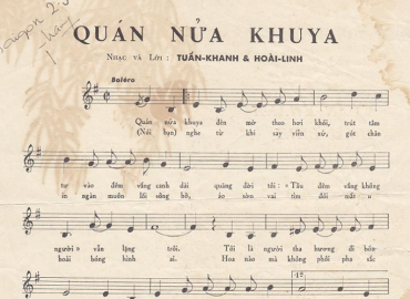 Quán Nửa Khuya sheet có lời 