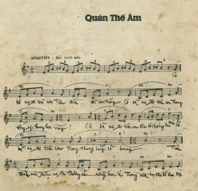 Quan Thế Âm sheet