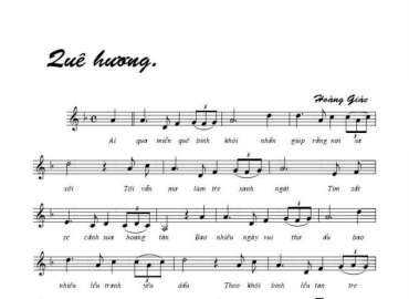 Quê Hương sheet có lời 