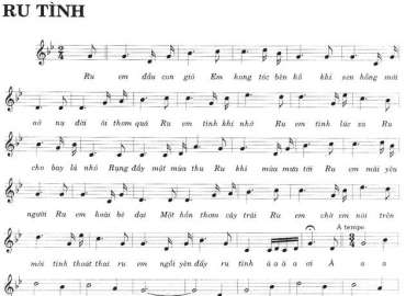 Ru Tình sheet có lời 