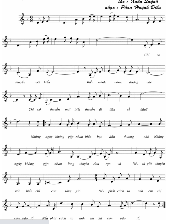 Thuyền Và Biển sheet