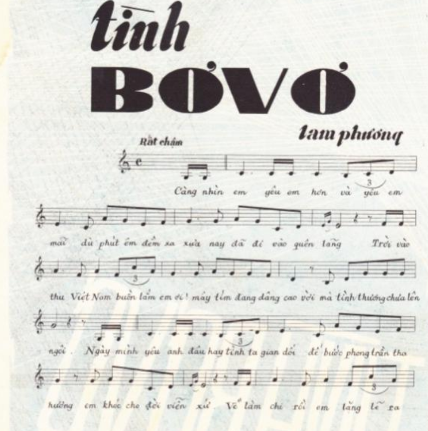 Tình Bơ Vơ sheet