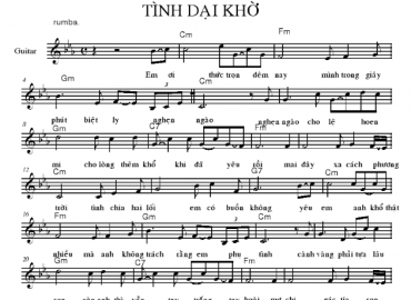 Tình Dại Khờ sheet có lời