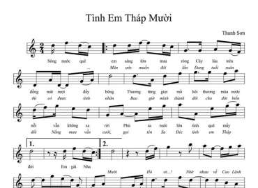 Tình Em Tháp Mười sheet có lời 