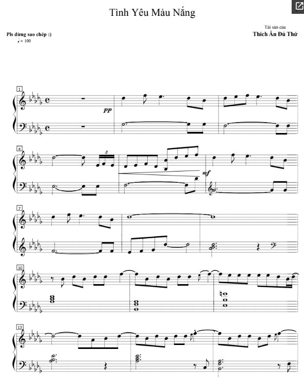 Tình Yêu Màu Nắng sheet Tình Yêu Màu Nắng sheet