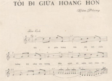 Tôi Đi Giữa Hoàng Hôn sheet có lời 