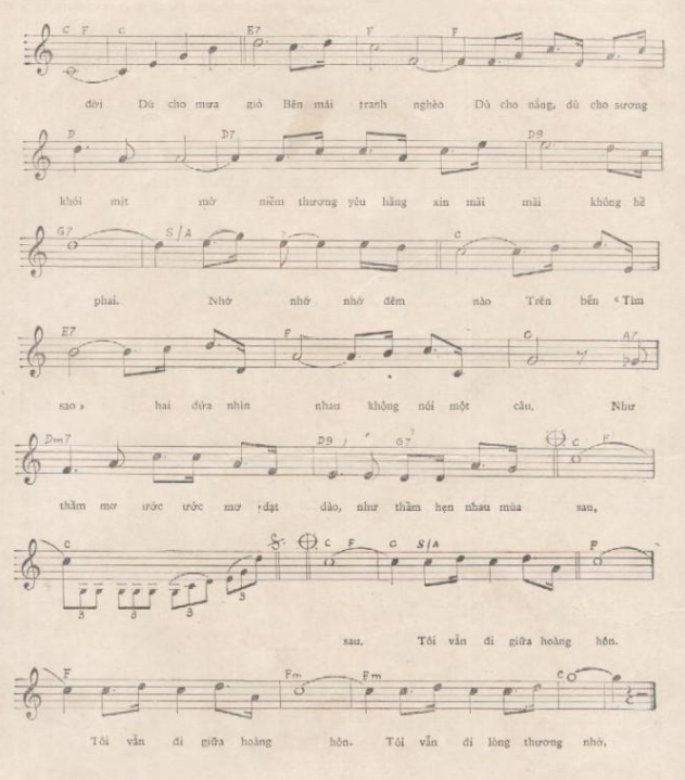 Tôi Đi Giữa Hoàng Hôn sheet có lời 