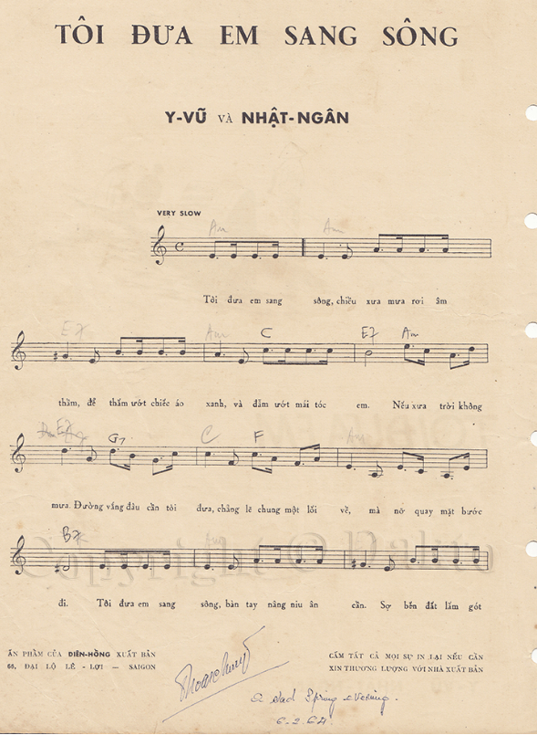 Tôi Đưa Em Sang Sông sheet